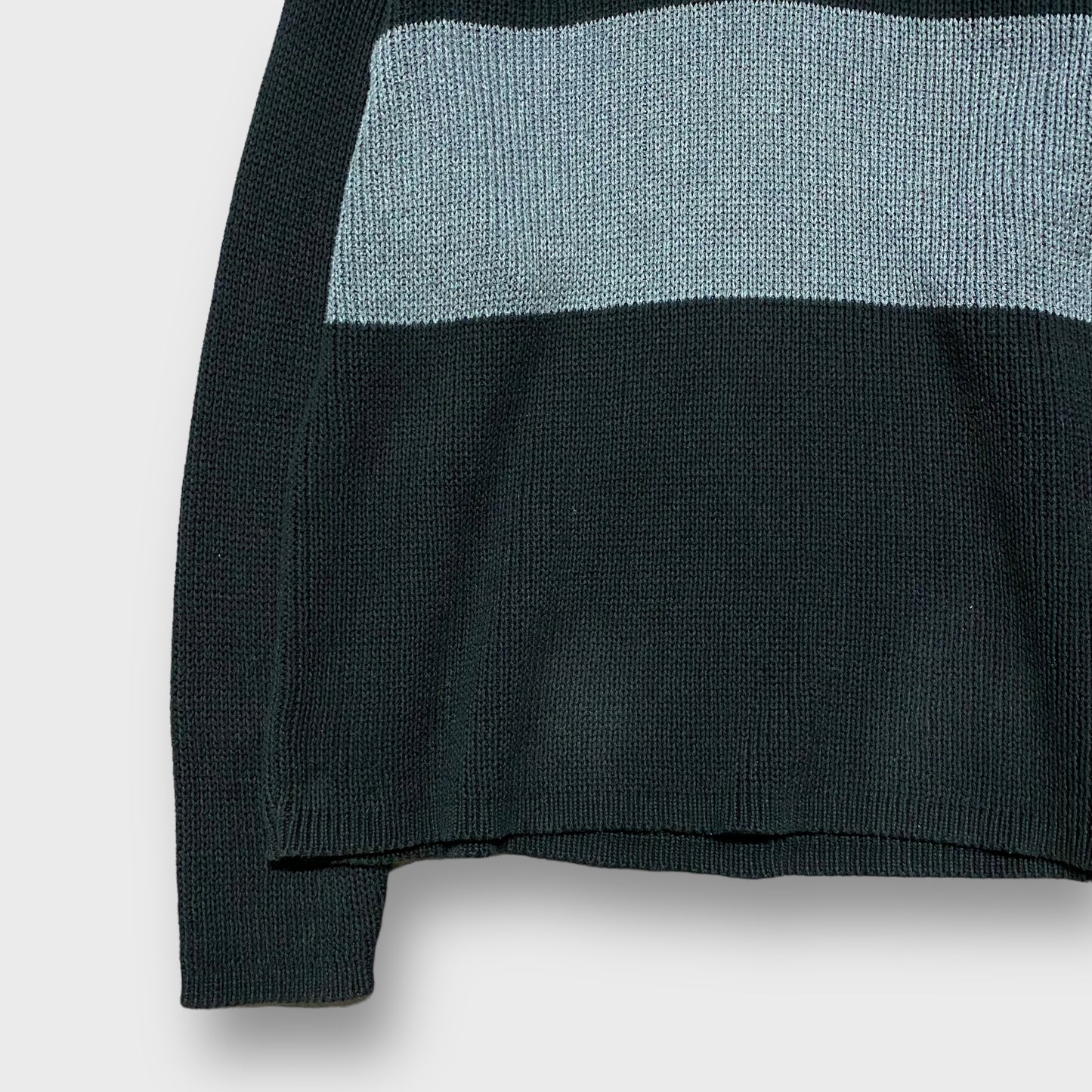90's "GAP" Border design ridge knit sweater
