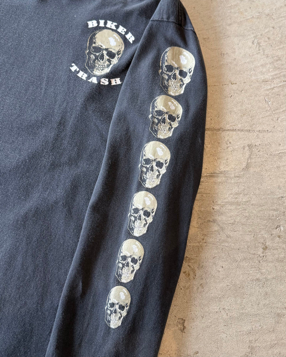 00’s “BIKER TRASH” l/s t-shirt large