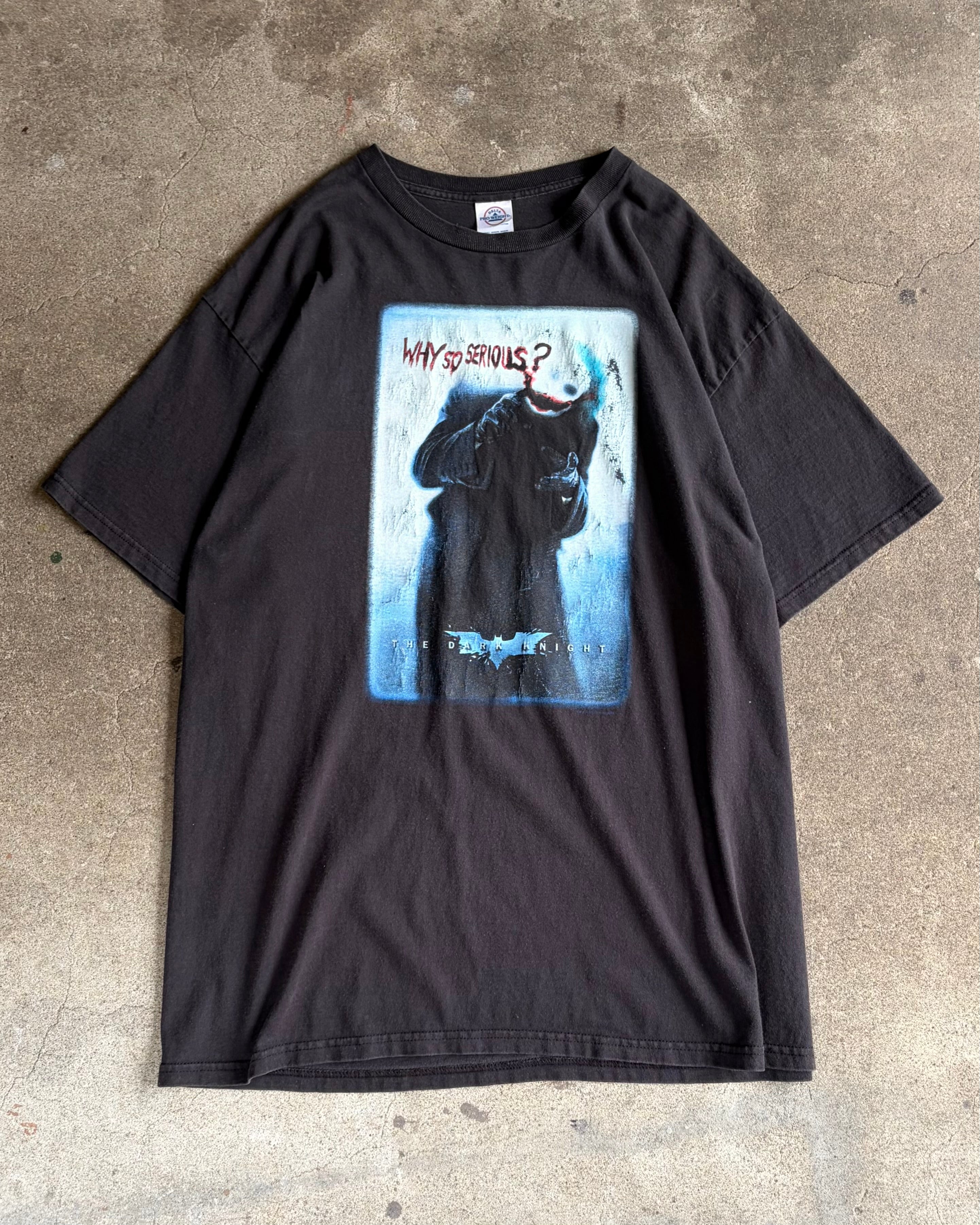00’s THE DARK KNIGHT
“Joker Why So Serious?” movie t-shirt X-LARGE