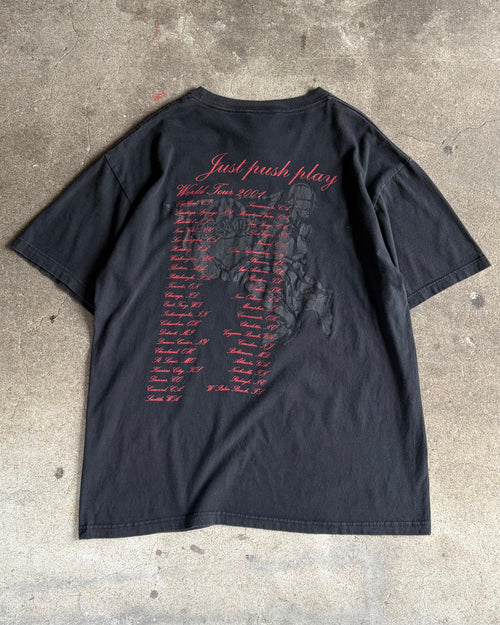 00’s AEROSMITH“Just Push Play” World Tour 2001 t-shirt LARGE