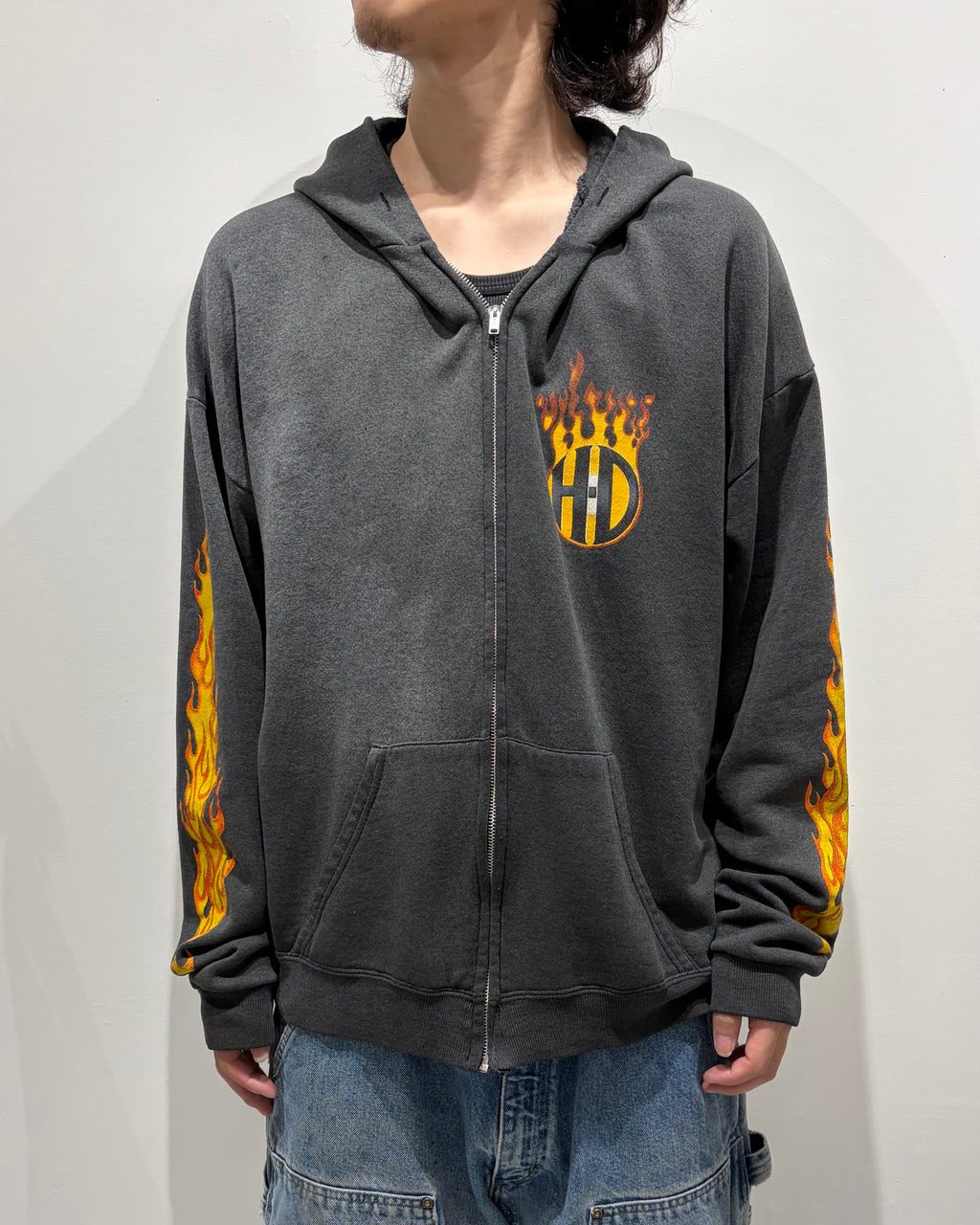 90’s “HARLEY DAVIDSON” zip up hoodie x-large