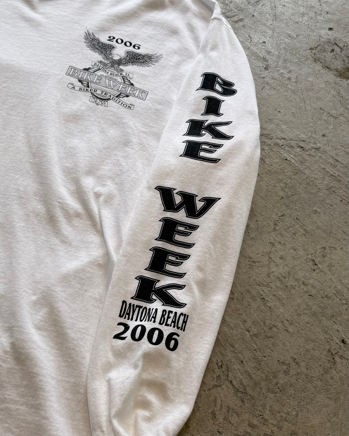 00’s BIKE WEEK
“DAYTONA BEACH 65TH” l/s t-shirt LARGE