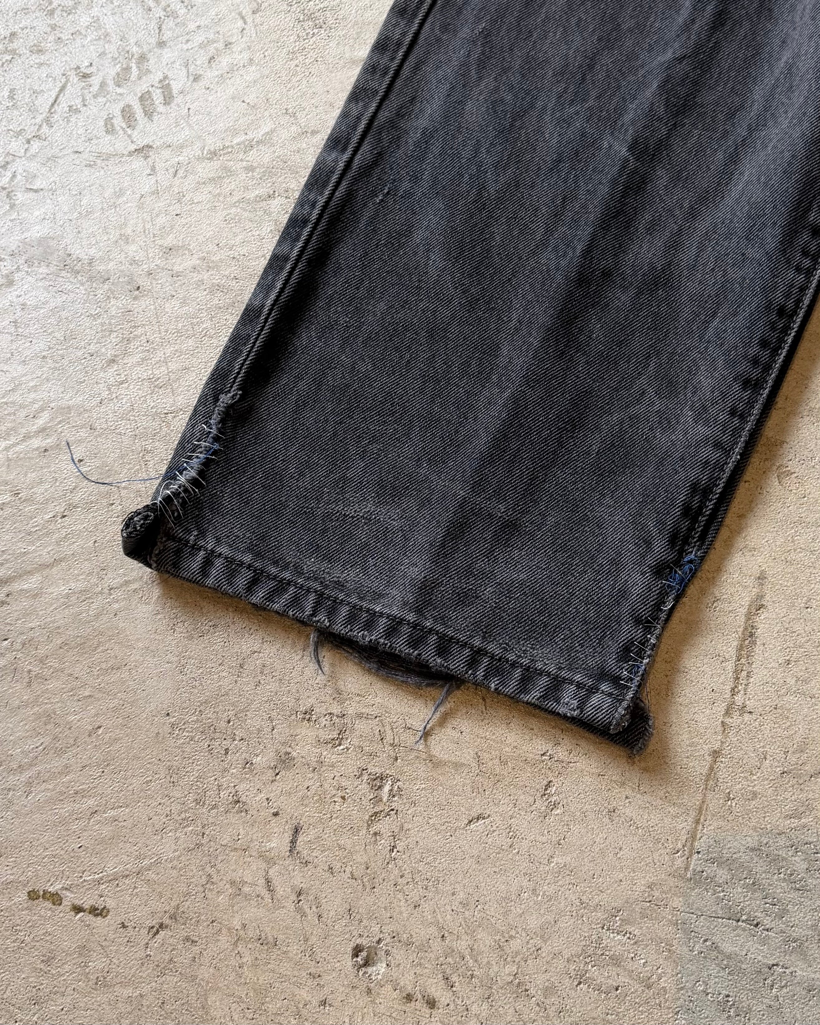 00’s Levi’s “501” damage denim pants 36×30