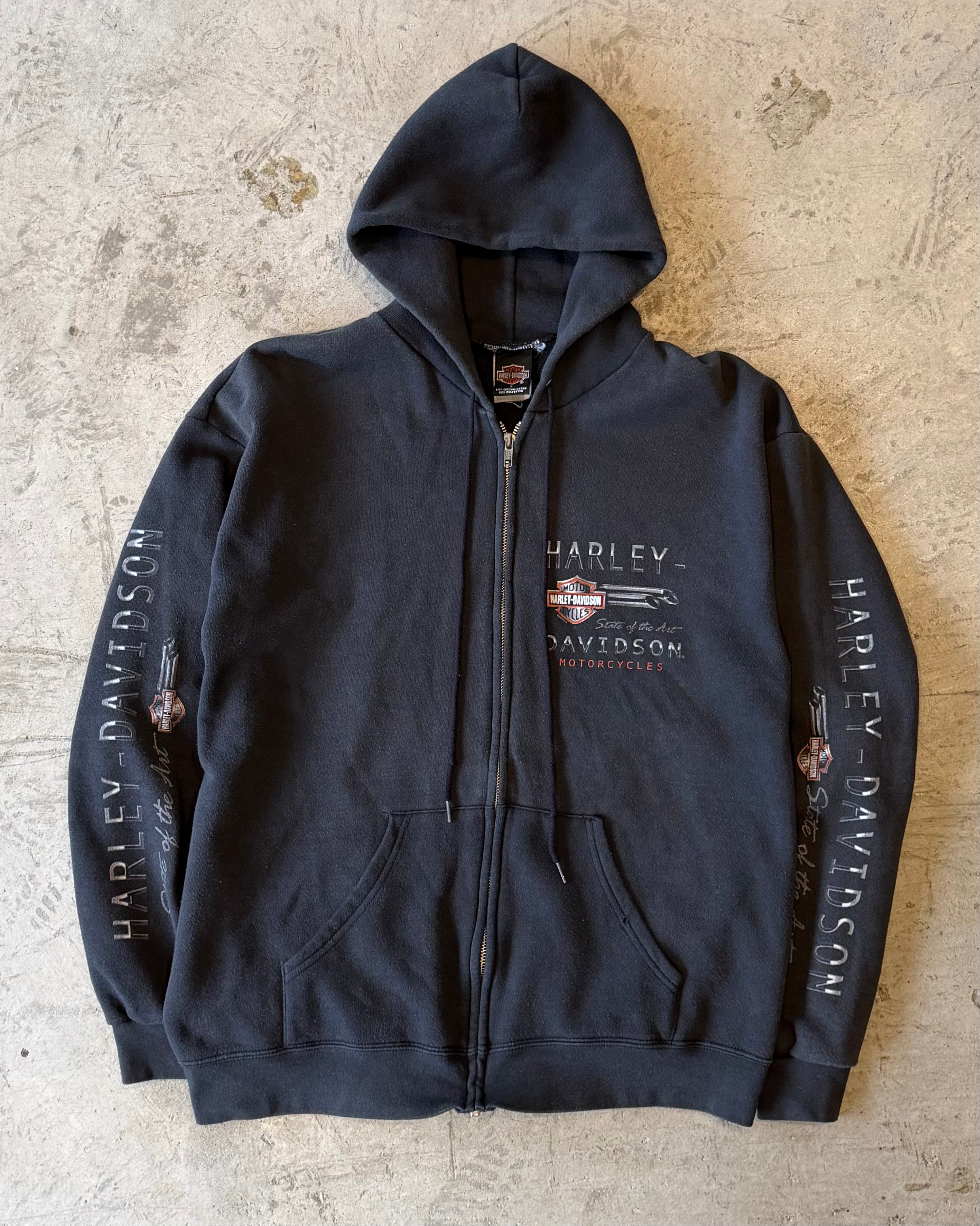00’s “HARLEY-DAVIDSON” zip up hoodie LARGE