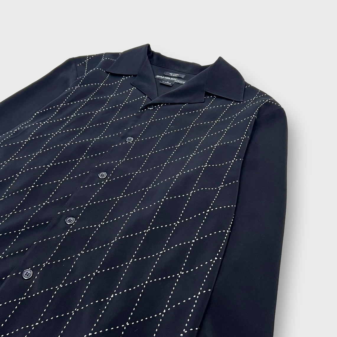 00's "SYLLABLES SYSTEM" All-over pattern shirt