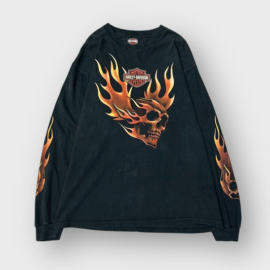 90’s-00’s “HARLEY-DAVIDSON”
flame design l/s t-shirt