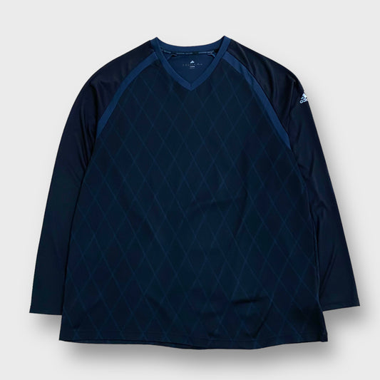 "adidas" Argyle pattern polyester top