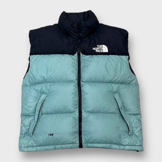 90’s "THE NORTH FACE" "ice teal"nuptse down vest