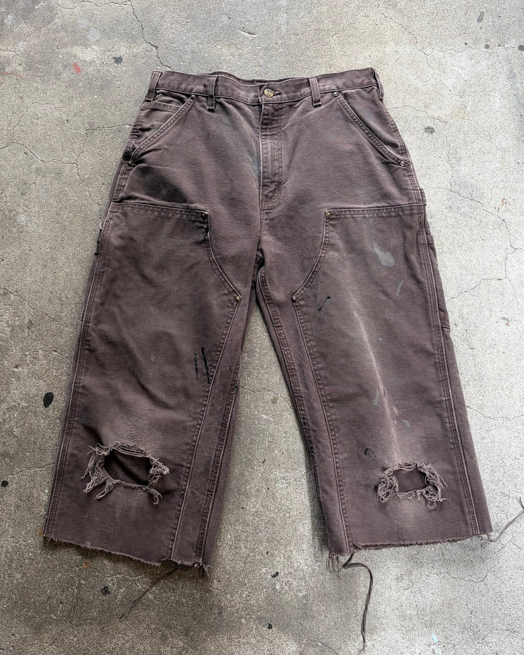 00’s “Carhartt” double knee cutoff short pants 34×34