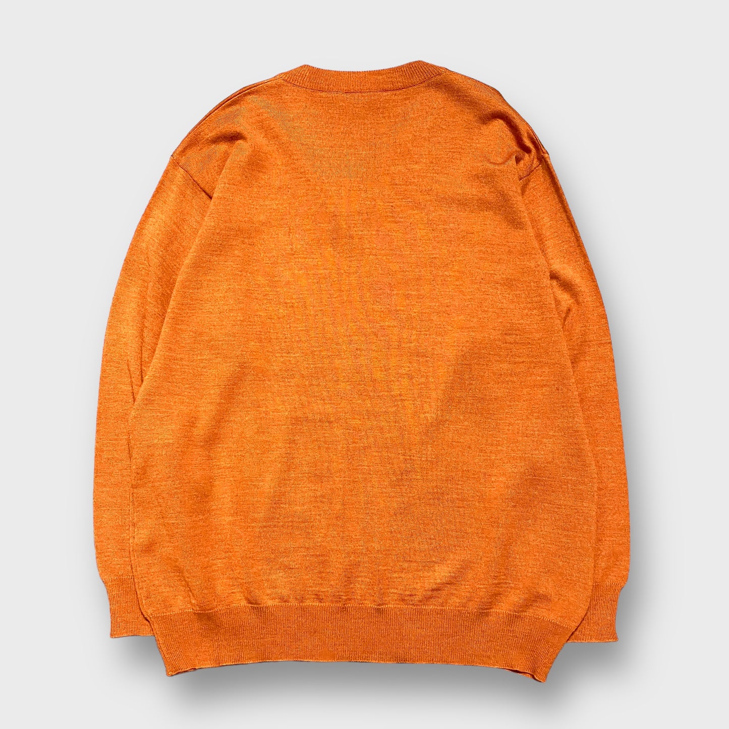 "monte carlo" Orange color v-neck knit sweater