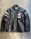 80-90’s patch design leather jacket