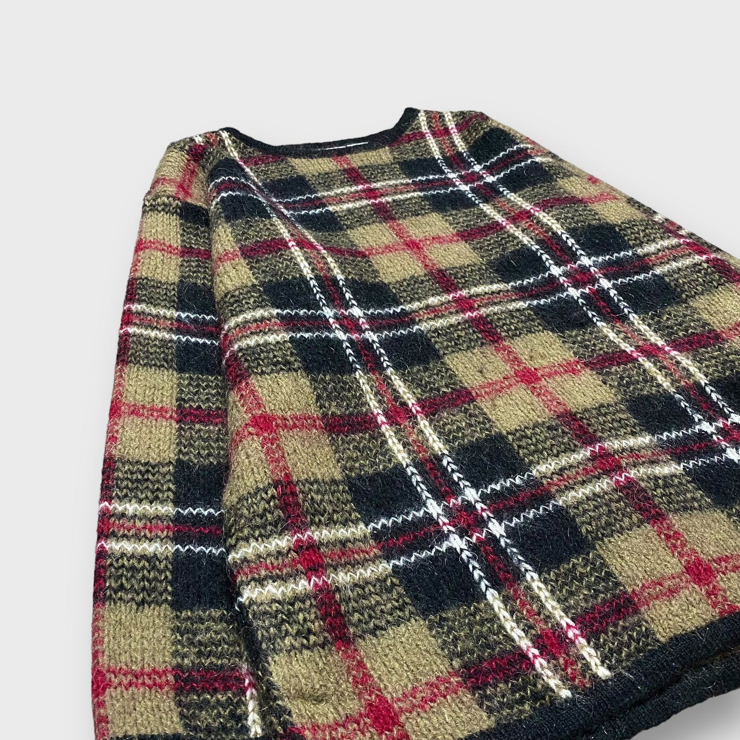90's PAUL HARRIS DESIGN" Plaid pattern mohair knit sweater