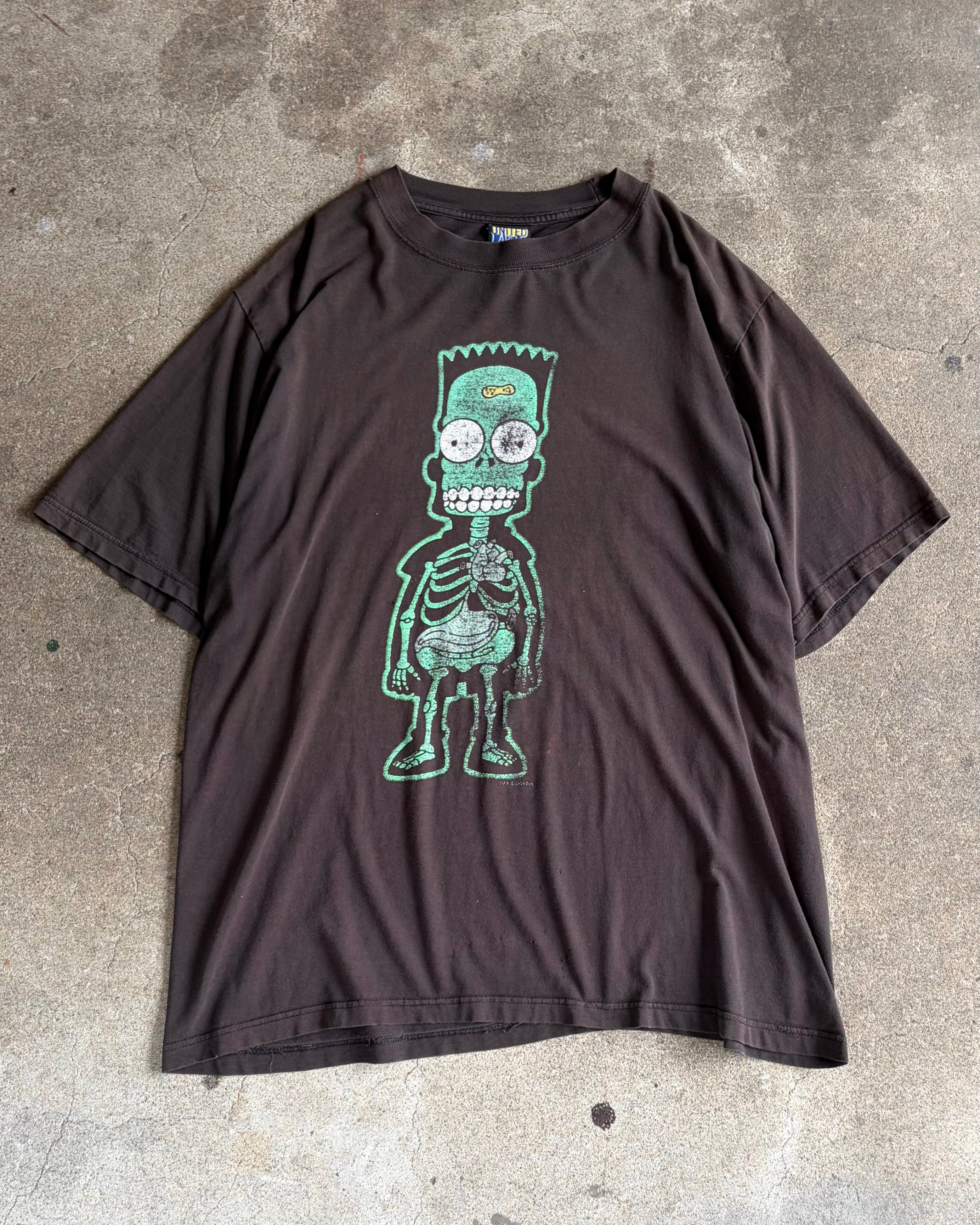 90’s “The Simpsons” skeleton design character t-shirt LARGE