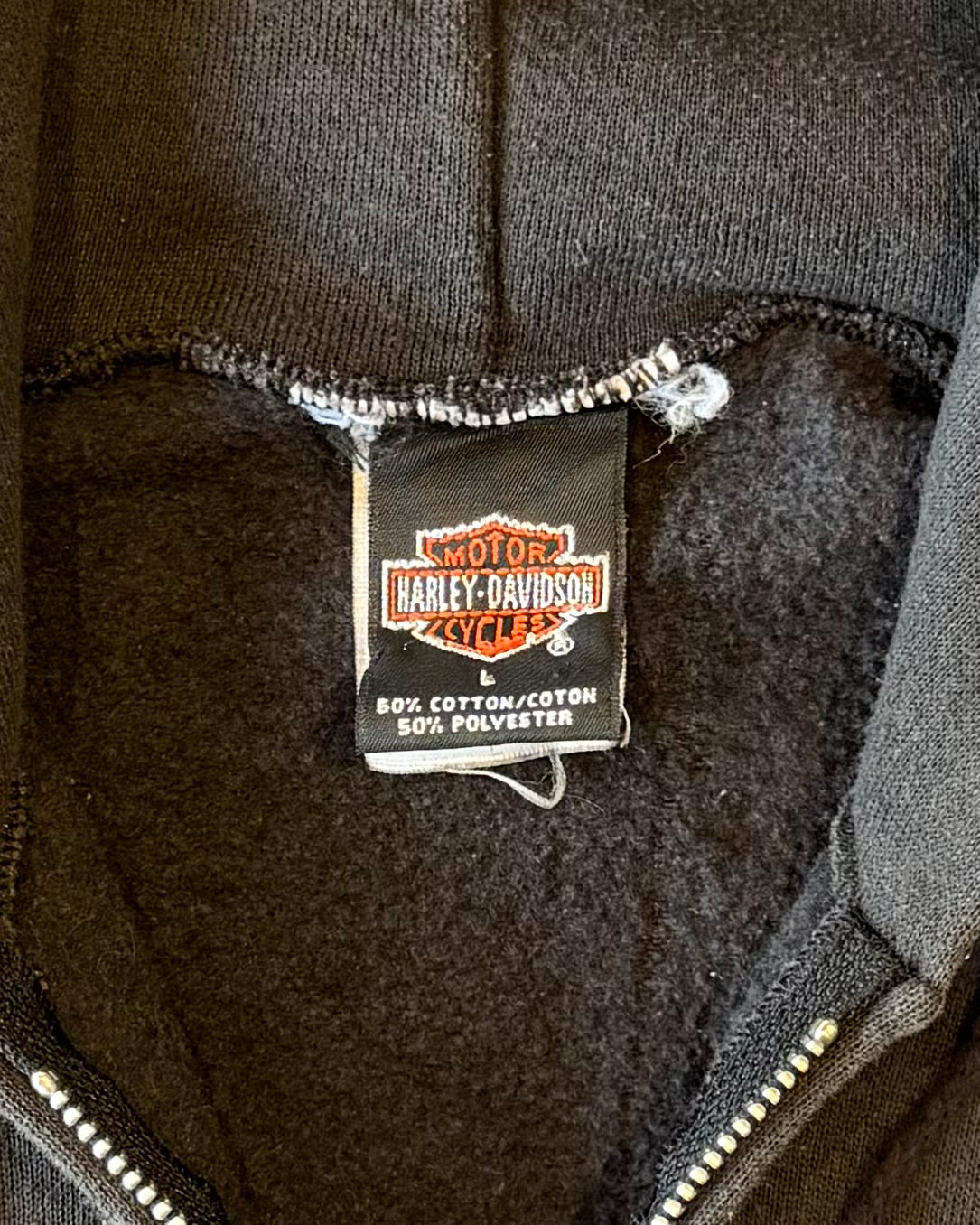 00’s “HARLEY-DAVIDSON” zip up hoodie LARGE