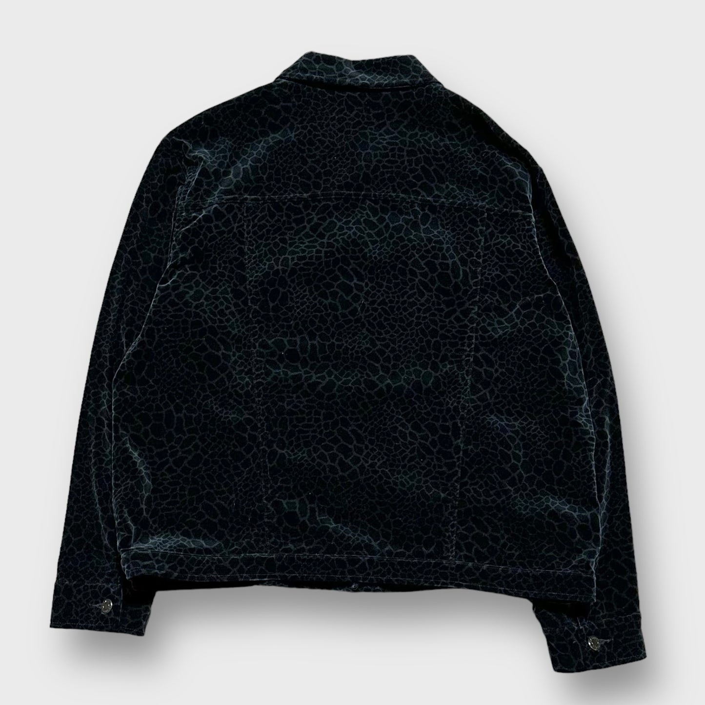 Crocodile pattern velour tracker type jacket