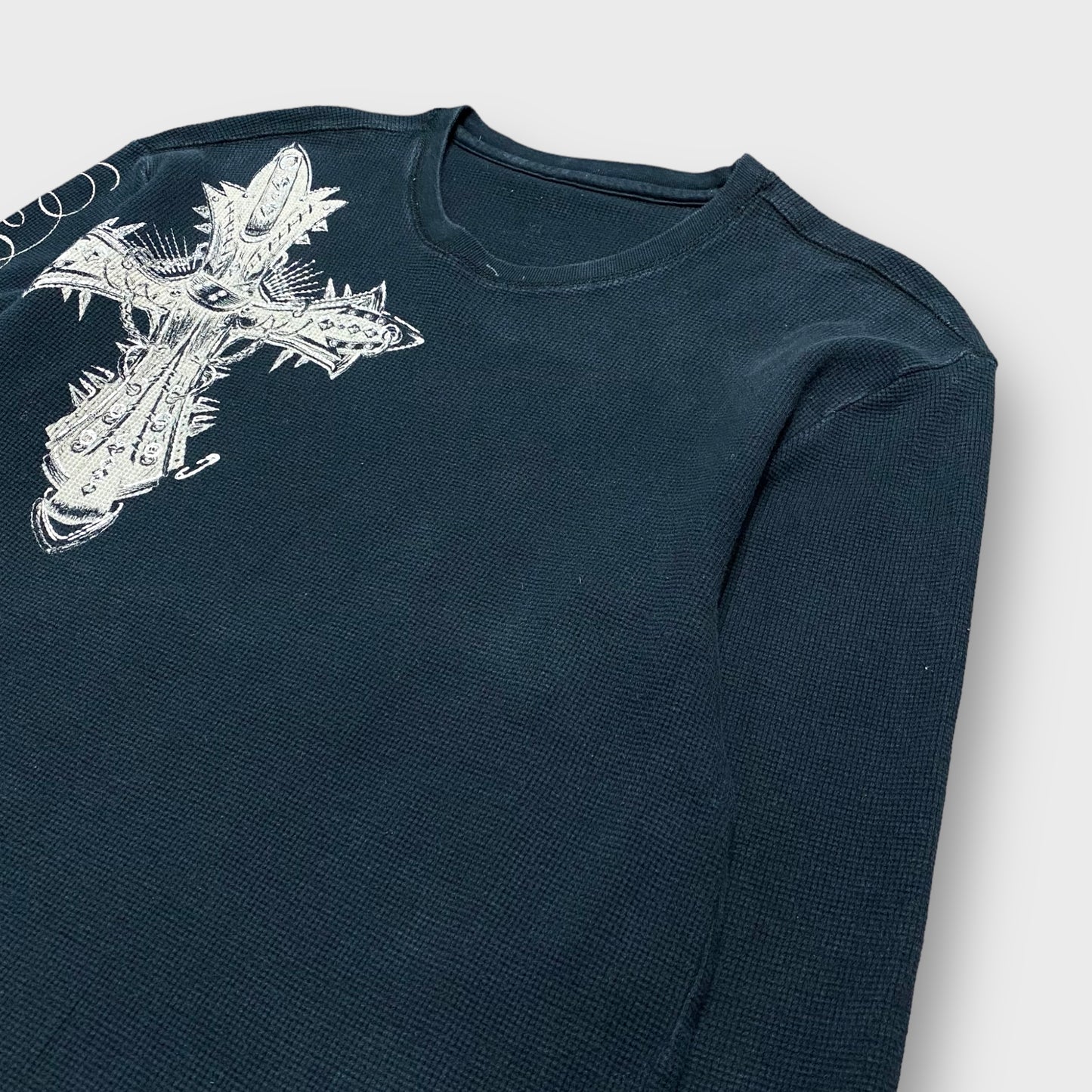 "Marc ecko" Cross design thermal knit sweater