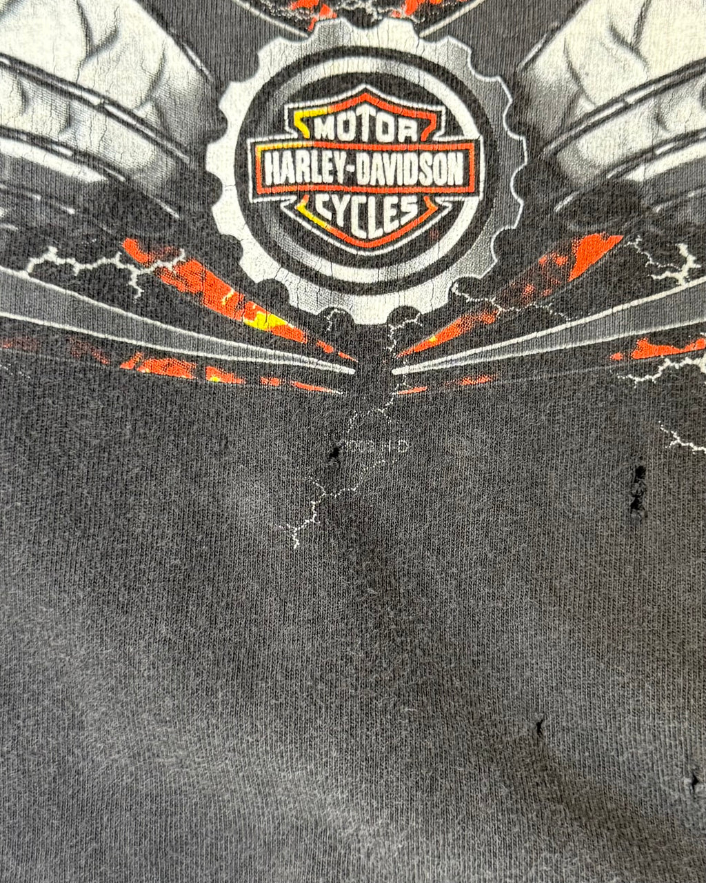 00’s “HARLEY DAVIDSON” flame pattern l/s t-shirt XX-LARGE