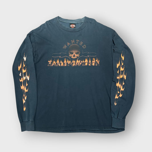 00’s “HARLEY DAVIDSON” flame pattern l/s t-shirt