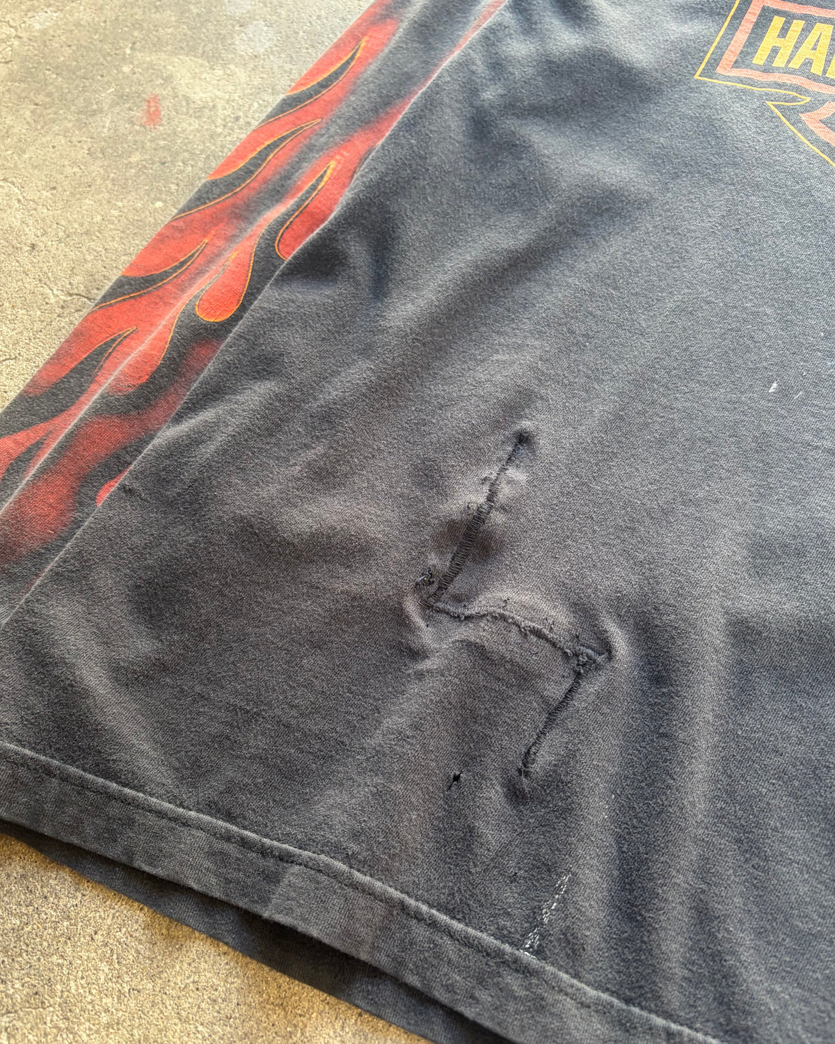 90’s “HARLEY DAVIDSON” flame pattern l/s t-shirt