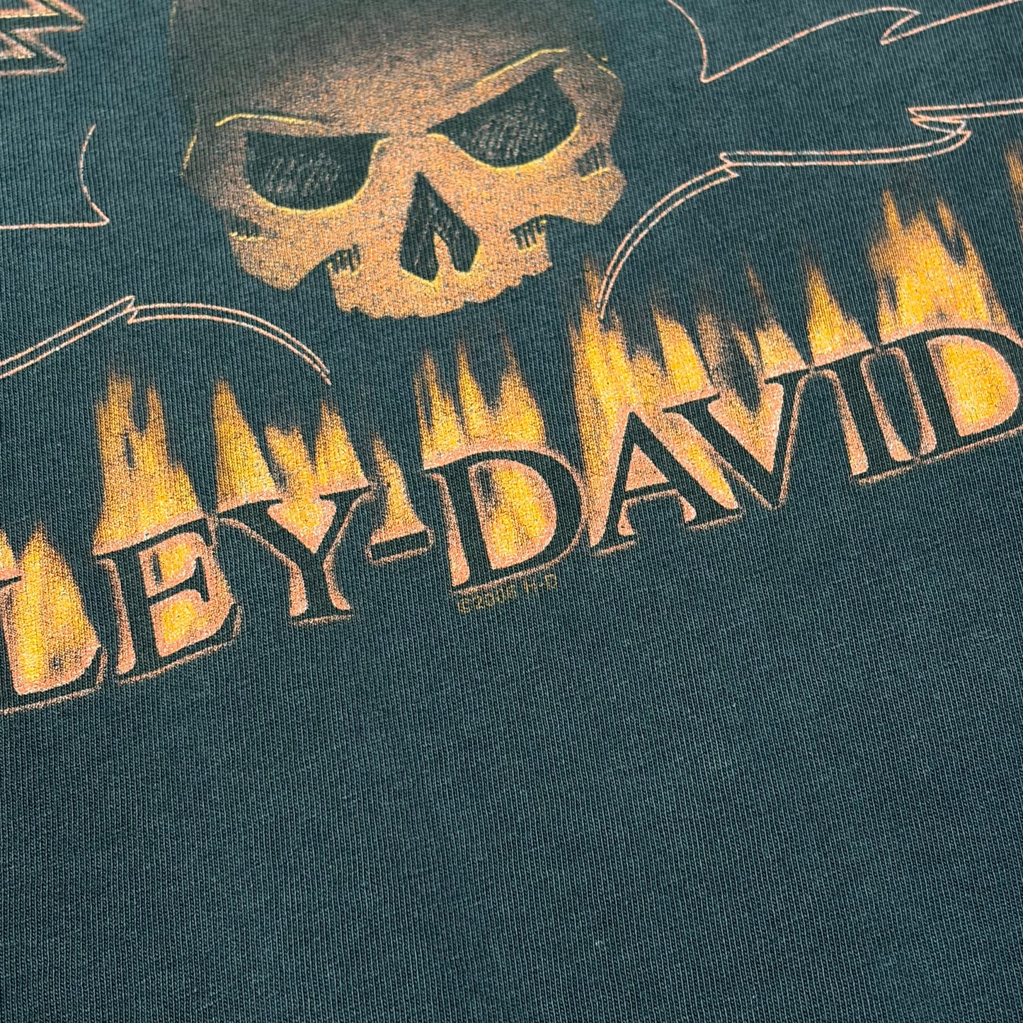 00’s “HARLEY DAVIDSON” flame pattern l/s t-shirt