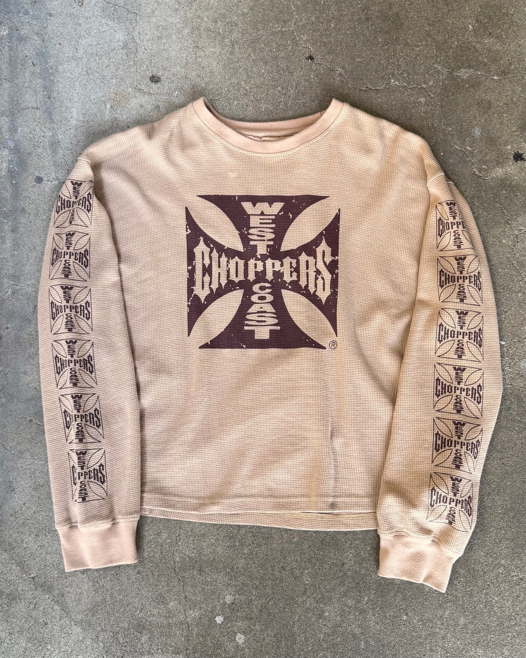 00’s “WEST COAST CHOPPERS” thermal l/s t-shirt LARGE