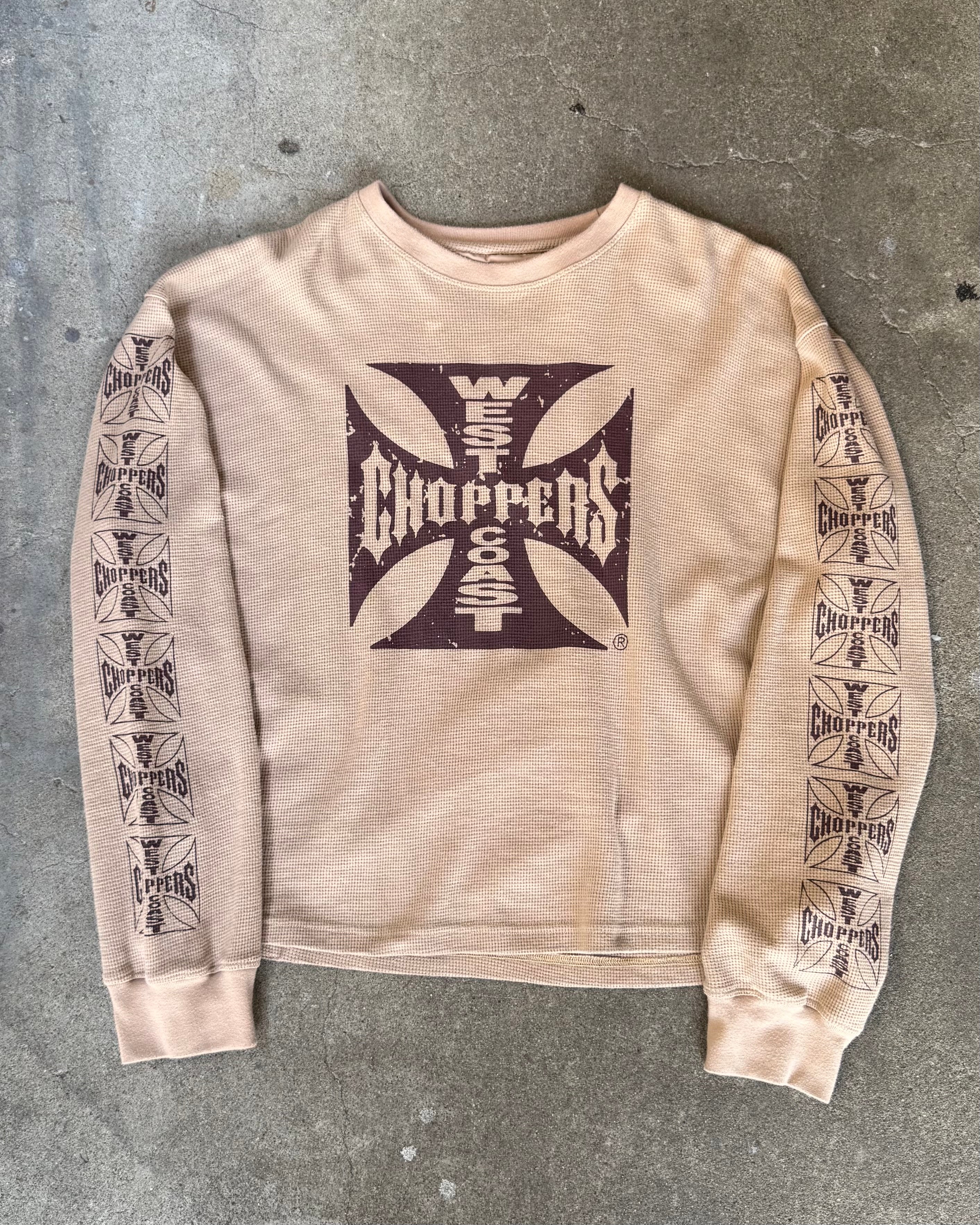 00’s “WEST COAST CHOPPERS” thermal l/s t-shirt LARGE