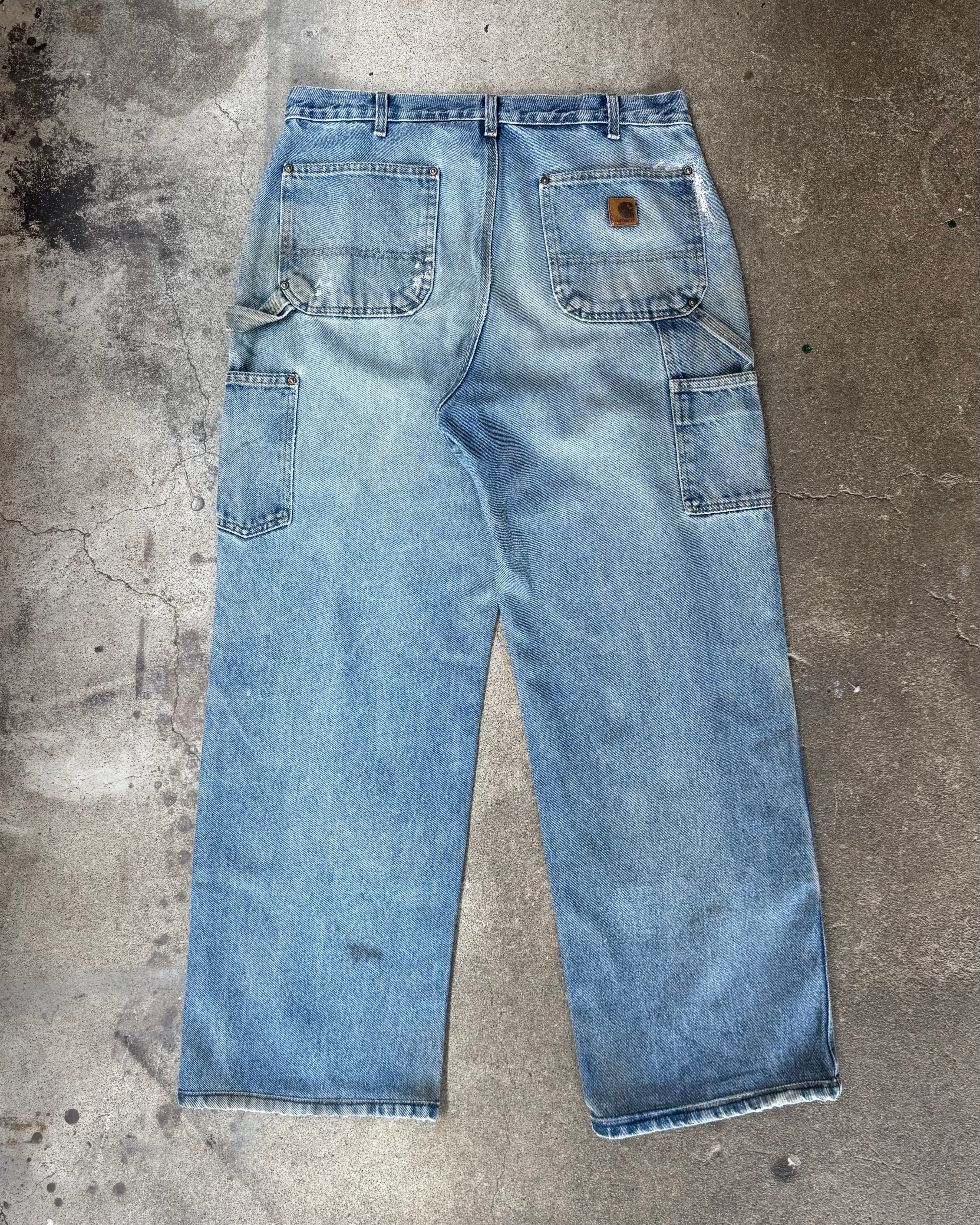 00’s “Carhartt”faded double knee work wear pants 36×34