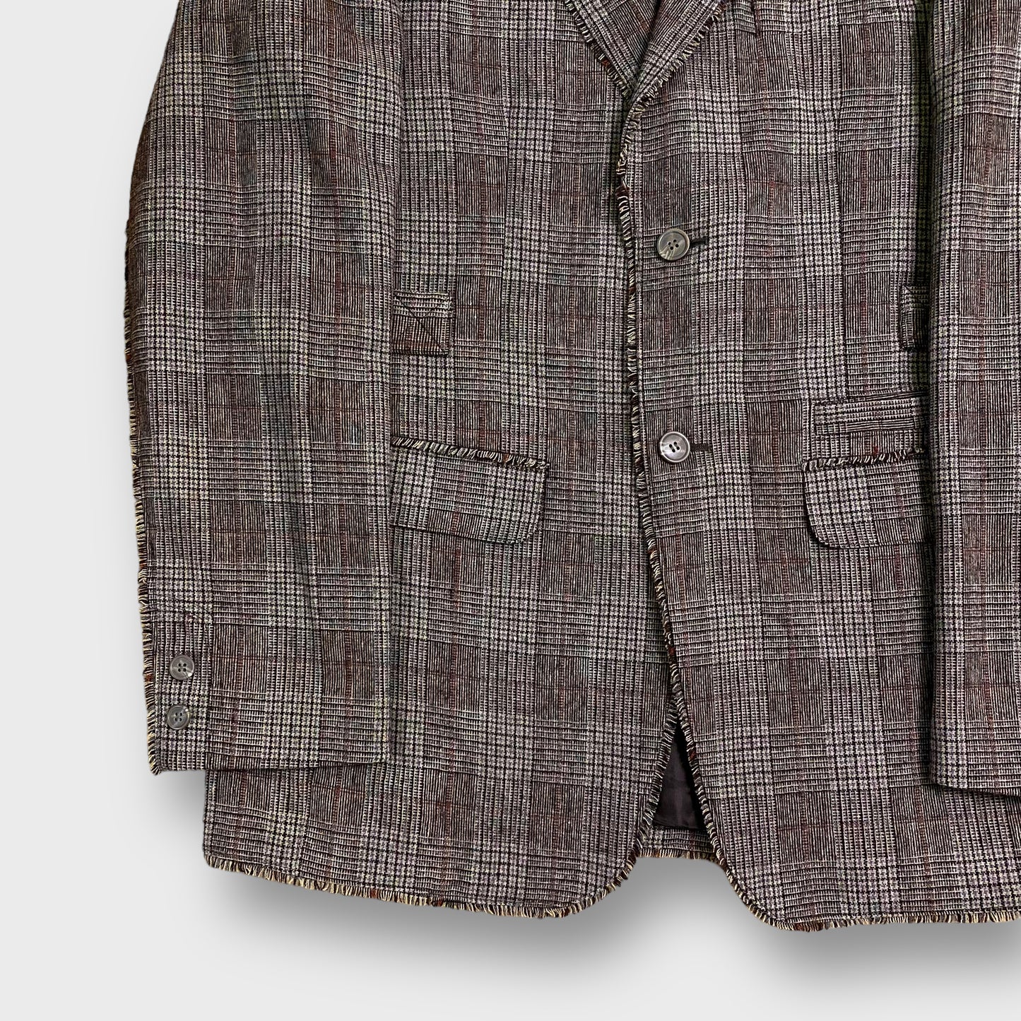 Plaid pattern tailored jacket