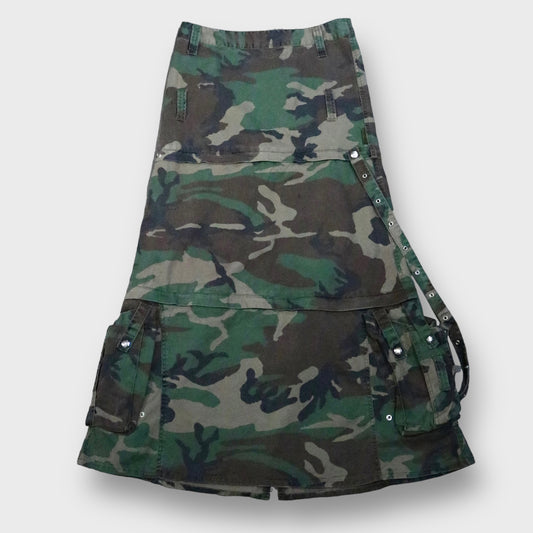 "TRIPPNYC" Camouflage pattern gimmick skirt