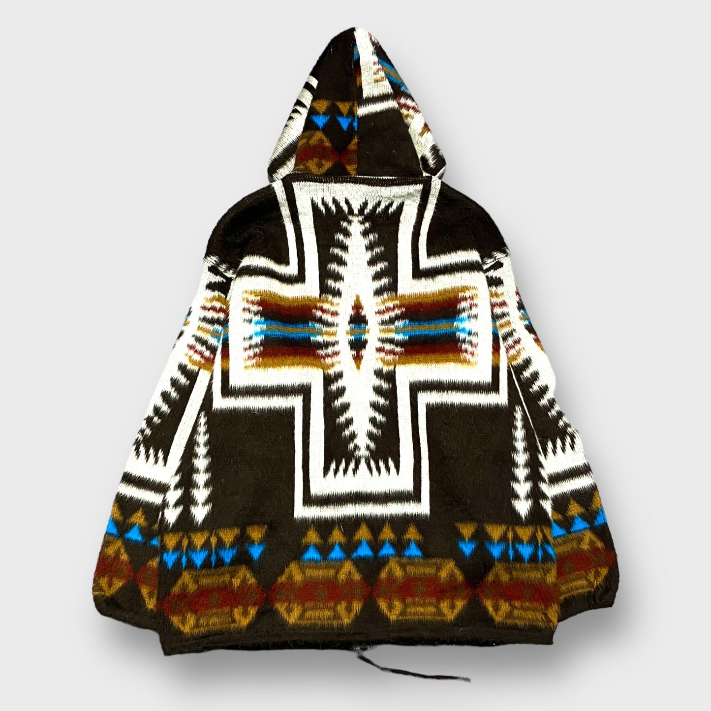 Native pattern fur jacket