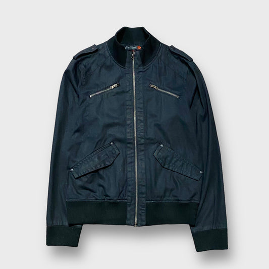 Cross design zip up jacket