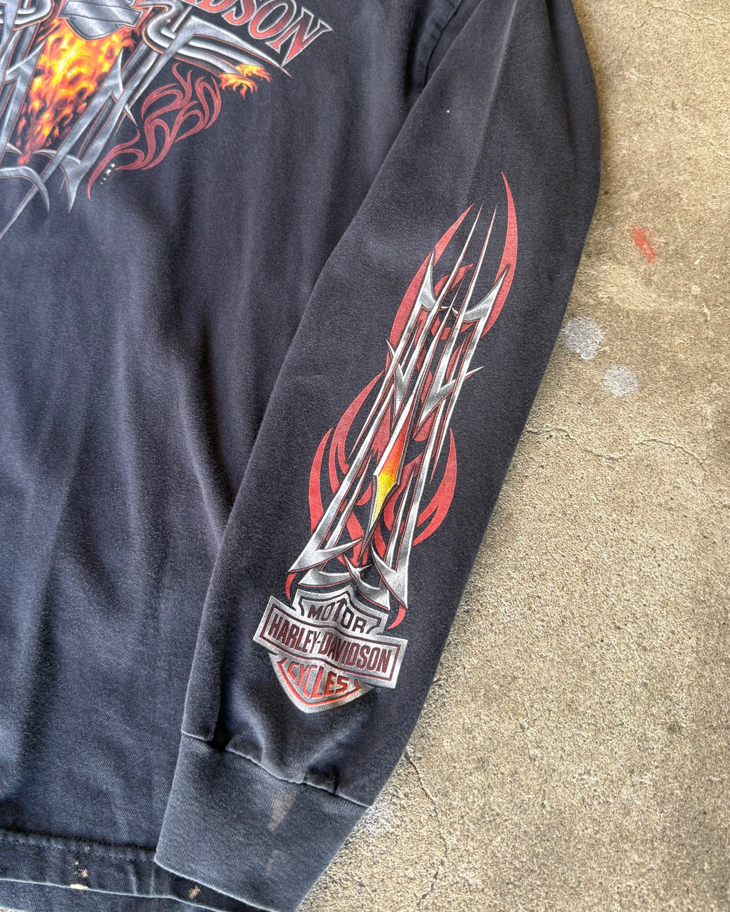 00’s “HARLEY DAVIDSON” flame pattern l/s t-shirt