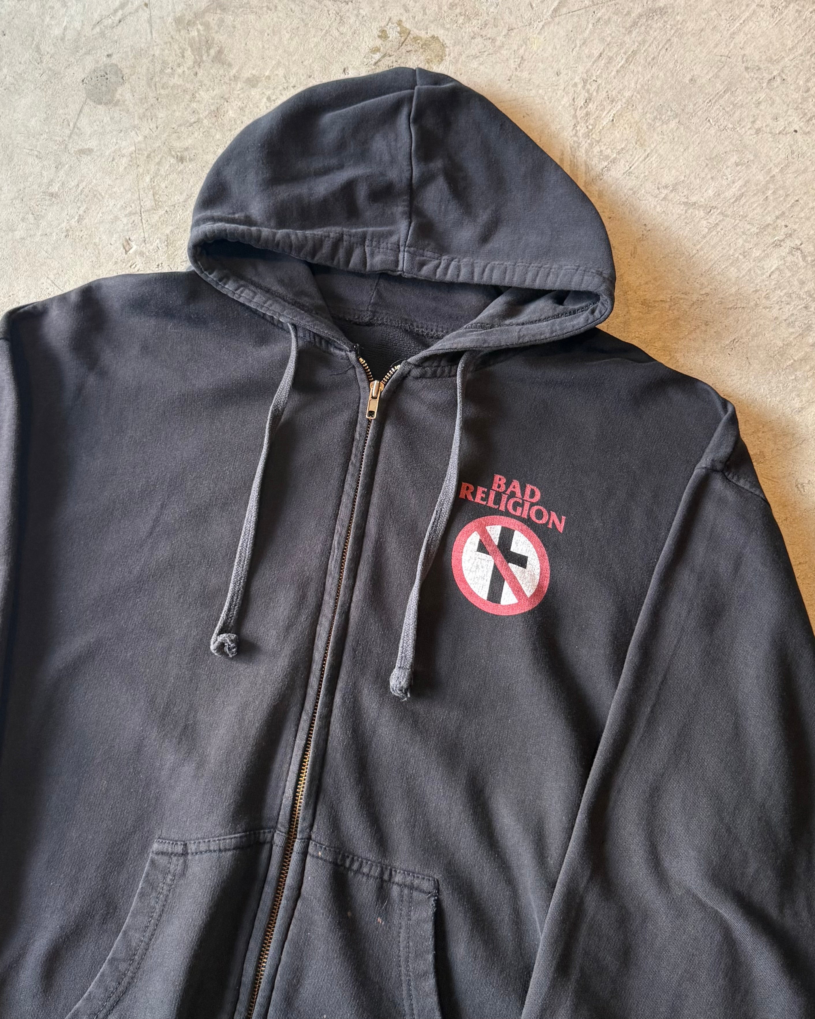 00’s “BAD RELIGION” zip up band hoodie
