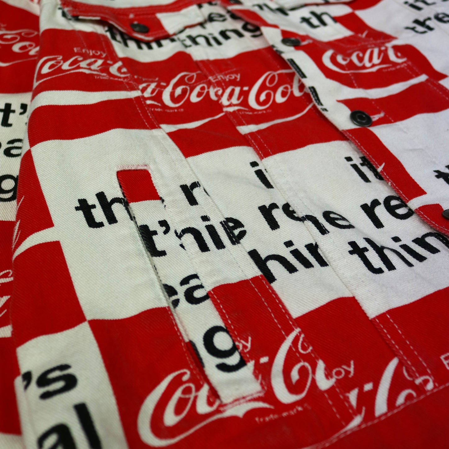 "Coca-Cola" patch work denim jacket