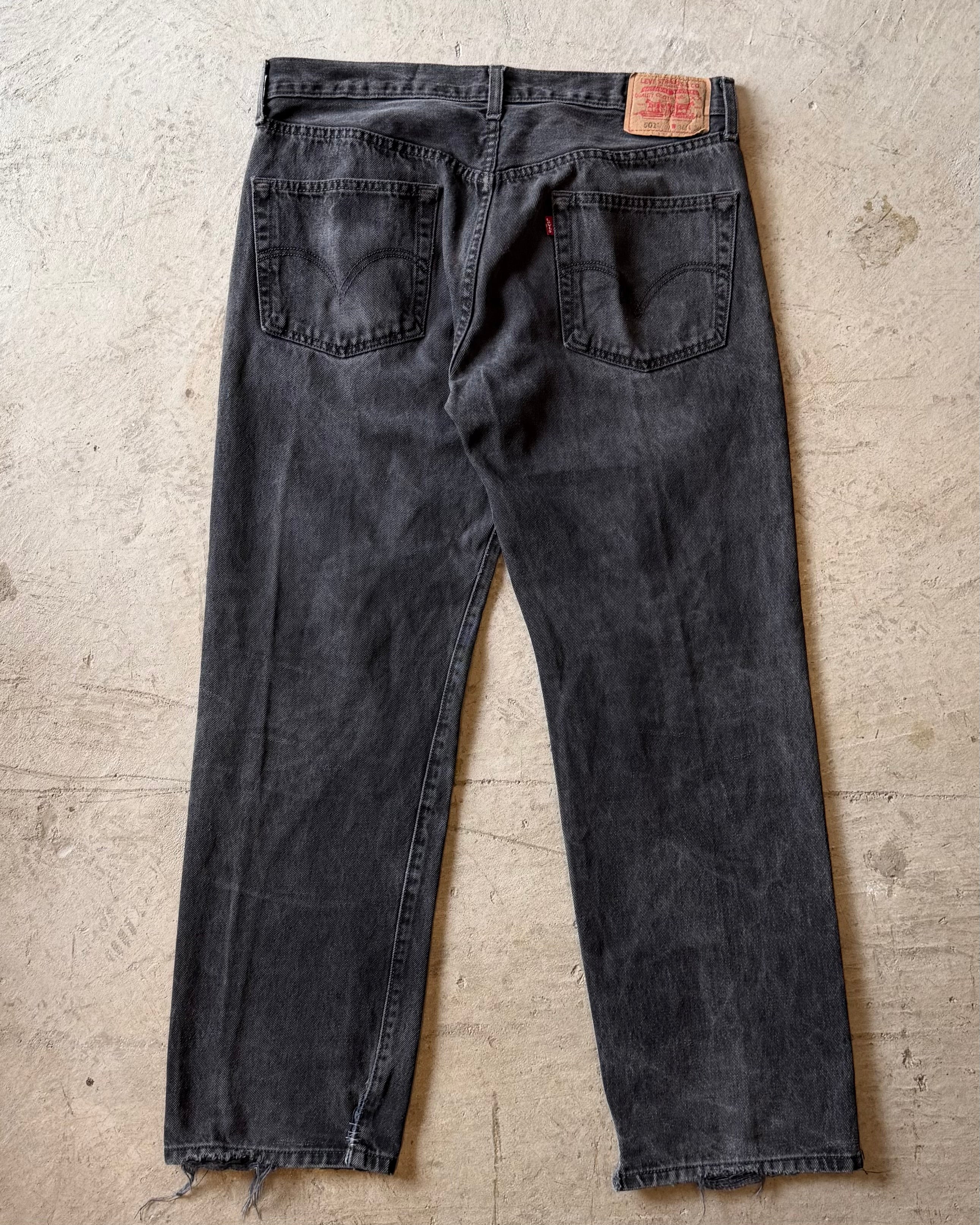 00’s Levi’s “501” damage denim pants 36×30