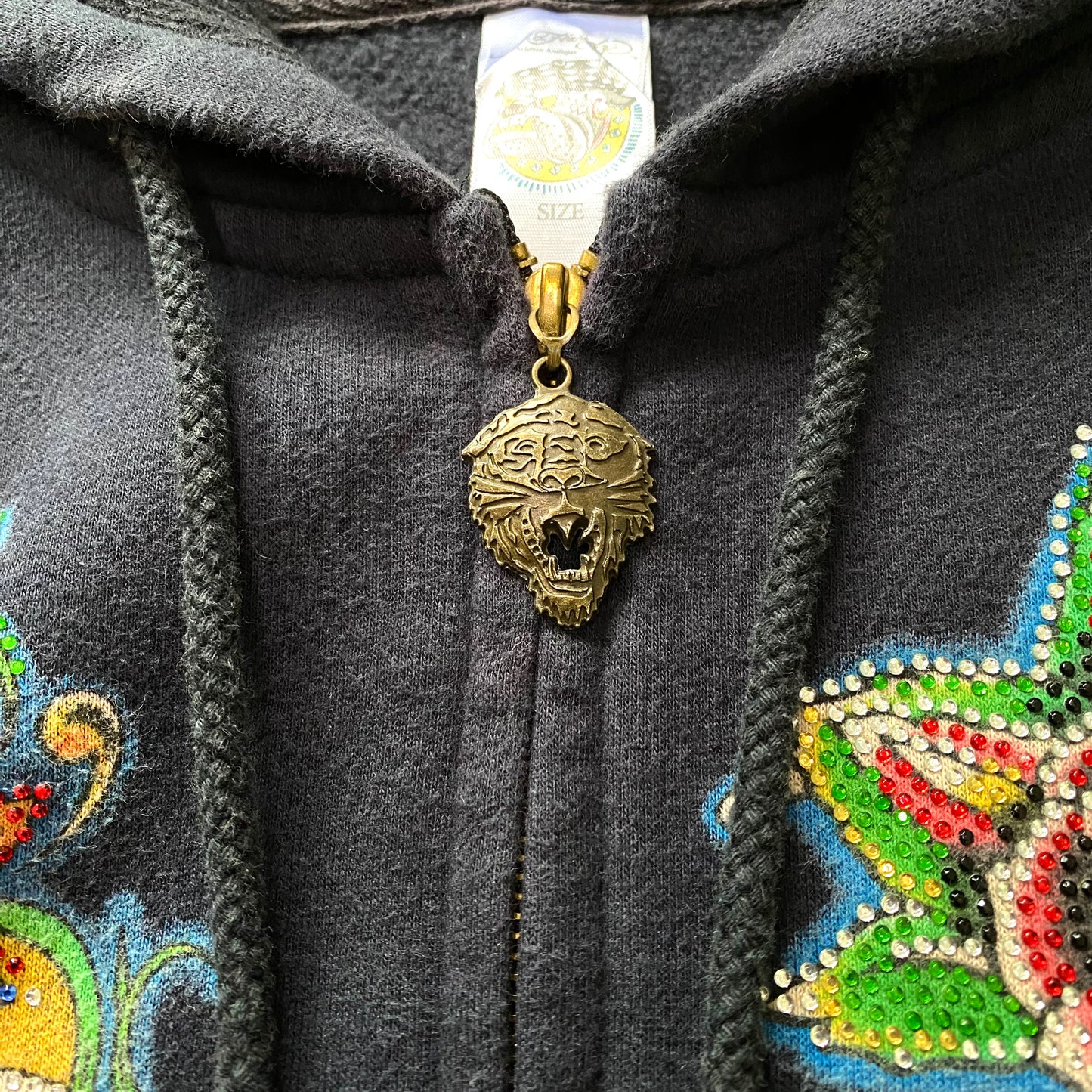"Ed Hardy" Icon design full zip hoodie