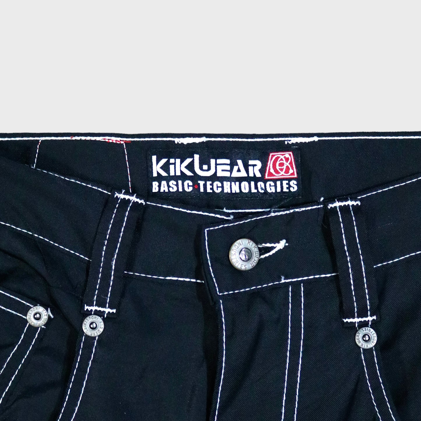 "KIKWEAR" Nylon gimmick flare pants