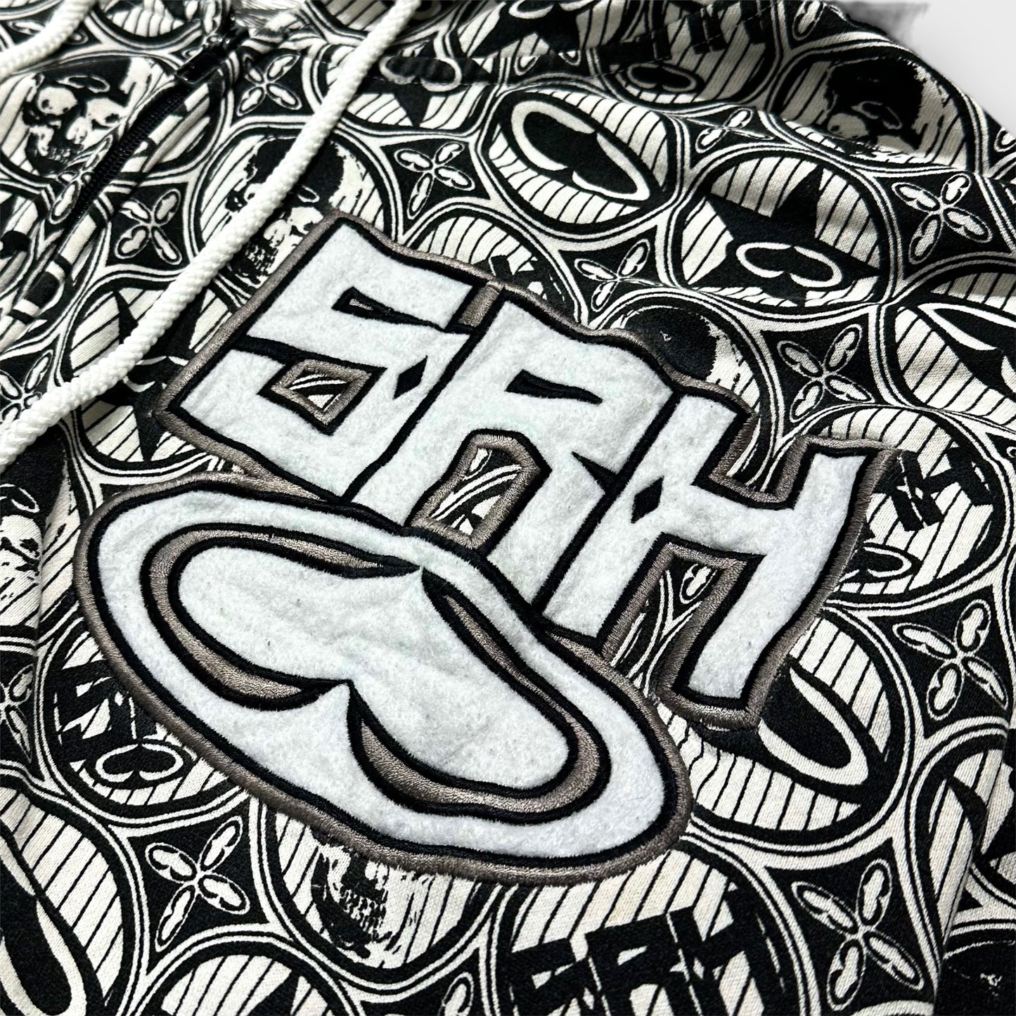 "SRH" Pattern logo full zip hoodie