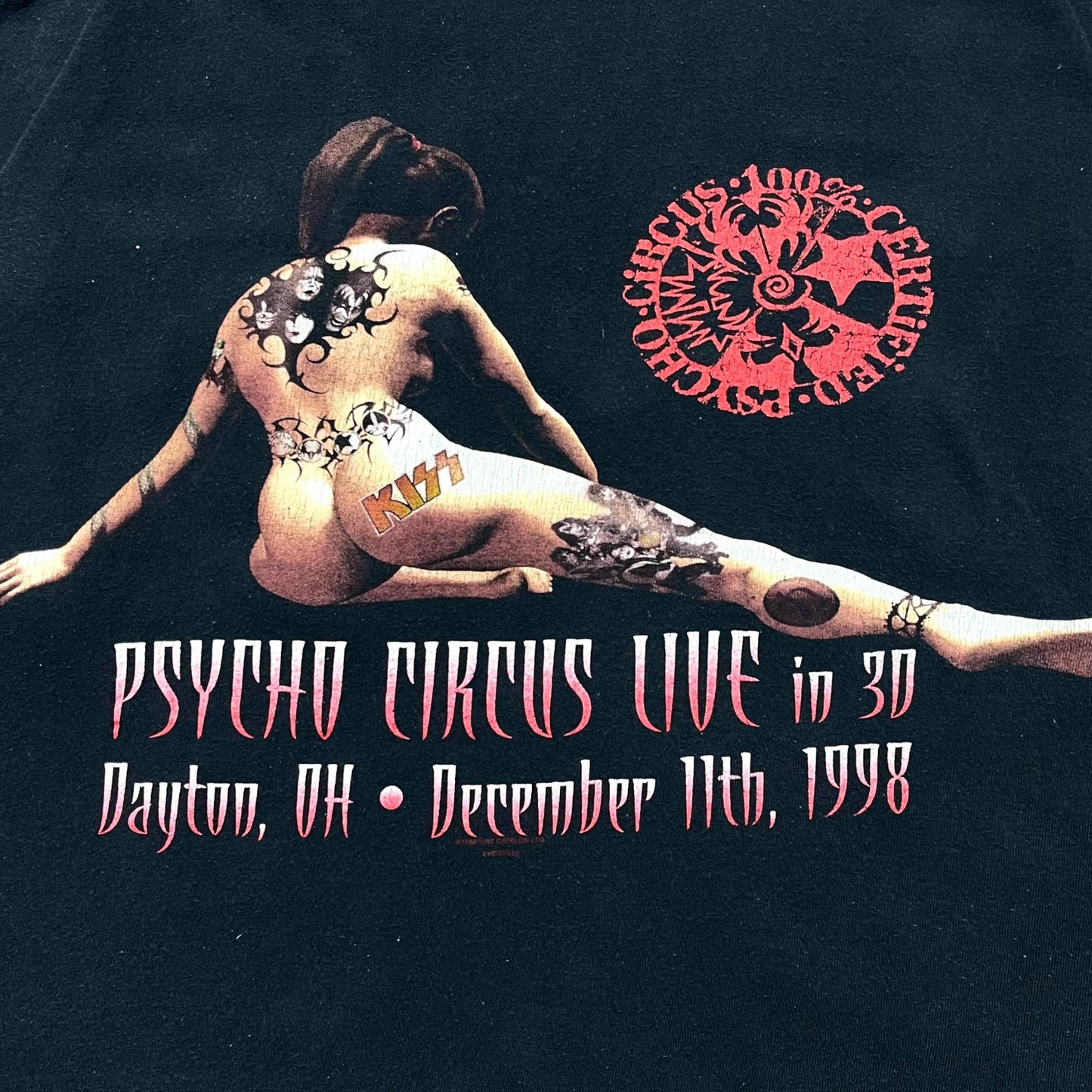 1998's KISS "Psycho Circus Live in 3D" album t-shirt