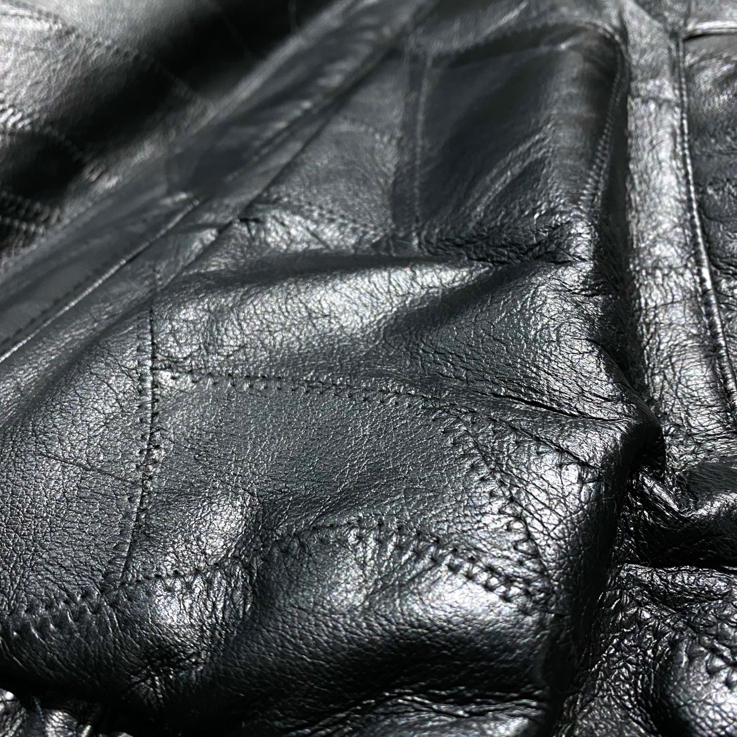 Tsugihagi design leather jacket
