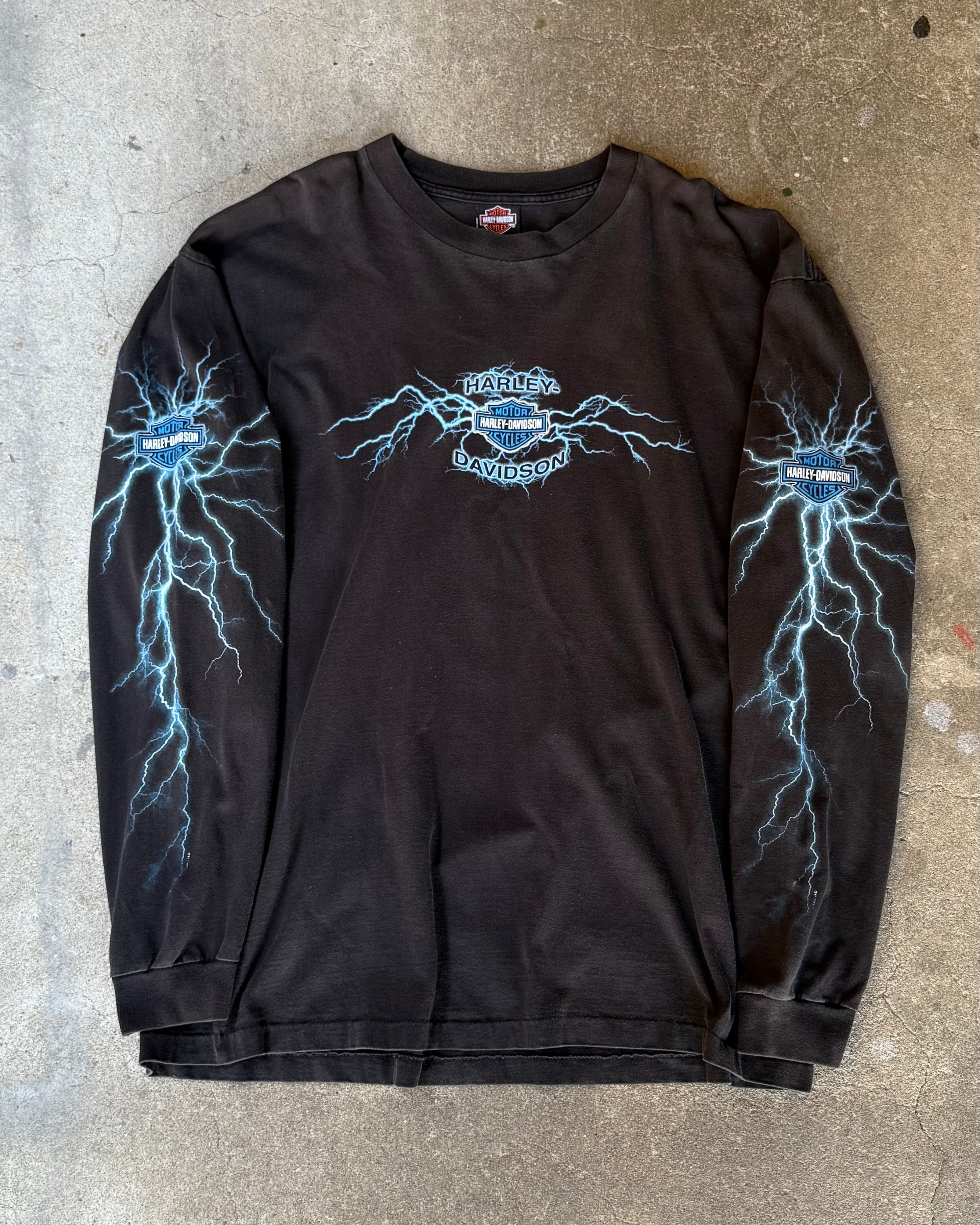 00’s “HARLEY DAVIDSON” thunder l/s t-shirt XX-LARGE