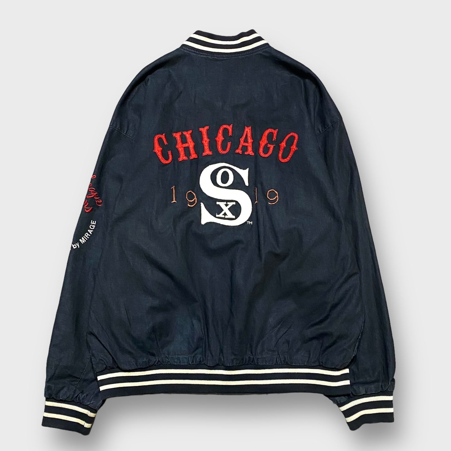 90's "CHICAGO WHITE SOX" Reversible team versity jacket