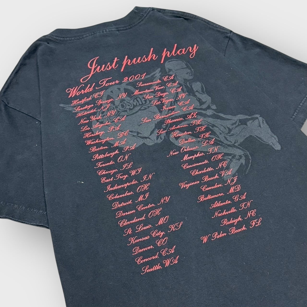 00’s “AEROSMITH” “Just Push Play” World tour t-shirt