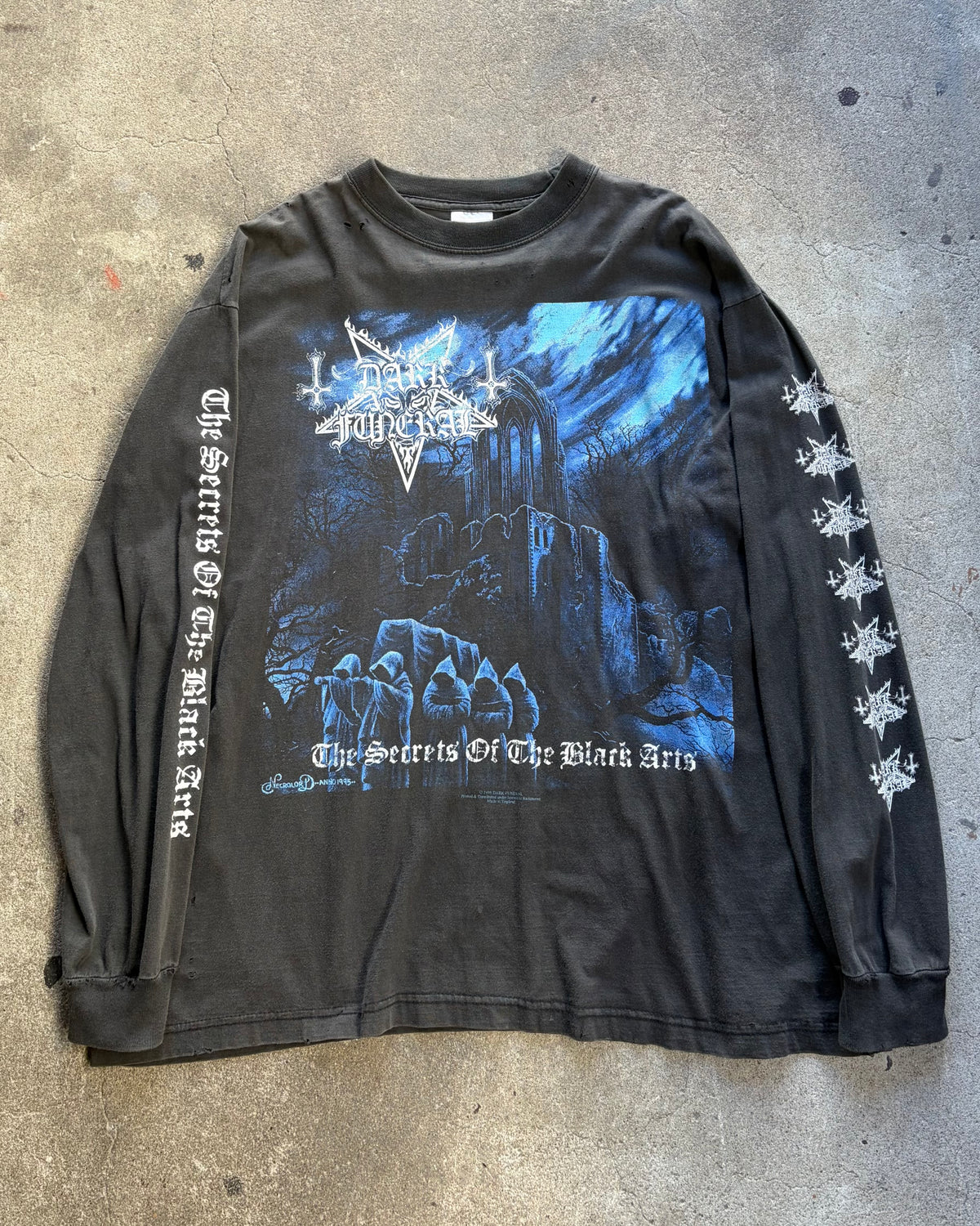 90’s Dark Funeral “The Secrets of the Black Arts” album l/s t-shirt x-large