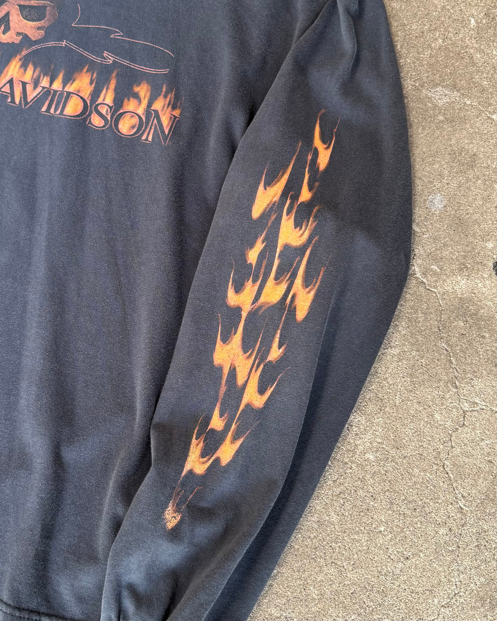00’s “HARLEY DAVIDSON” flame pattern l/s t-shirt