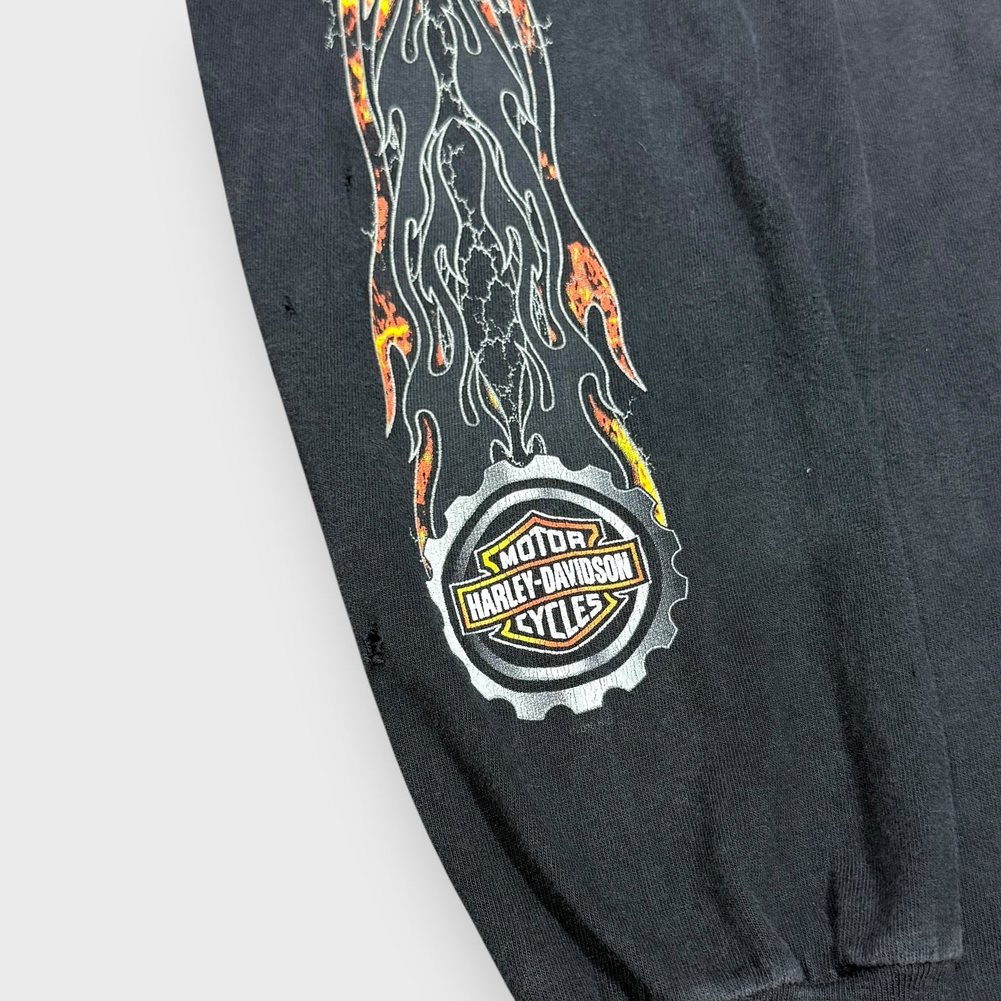 00’s “HARLEY DAVIDSON” flame pattern l/s t-shirt