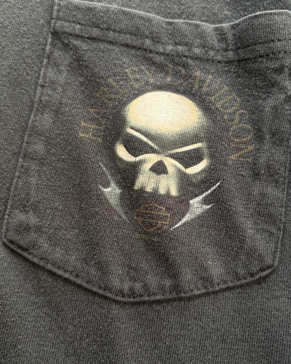 90’s “HARLEY DAVIDSON” scull design l/s t-shirt x-large