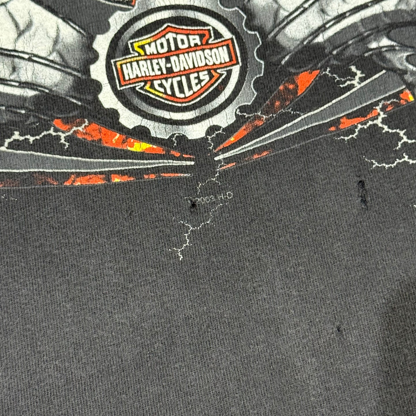 00’s “HARLEY DAVIDSON” flame pattern l/s t-shirt
