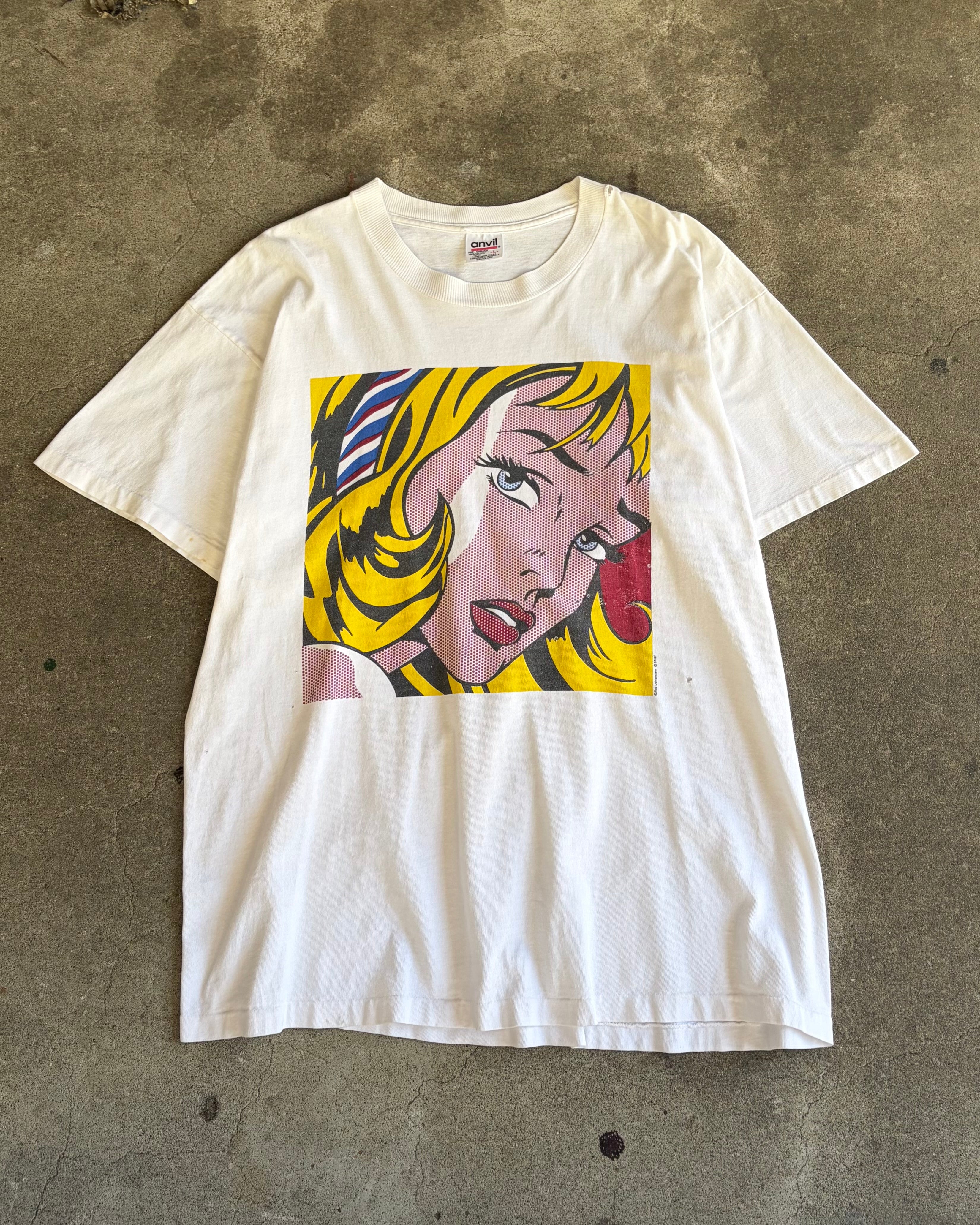 90’s Roy Lichtenstein “Girl With Hair Ribbon” art t-shirt large