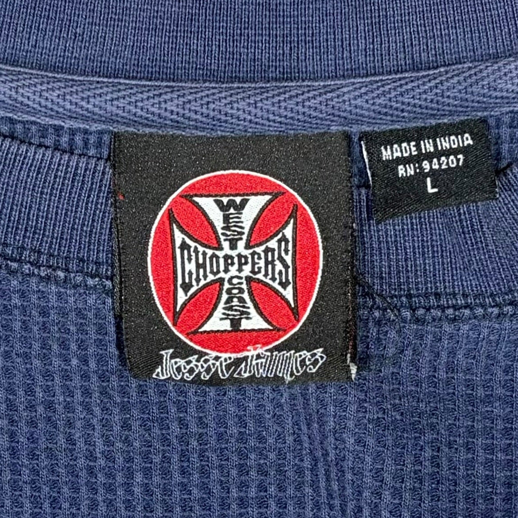 00’s “WEST COAST CHOPPERS” thermal l/s t-shirt LARGE
